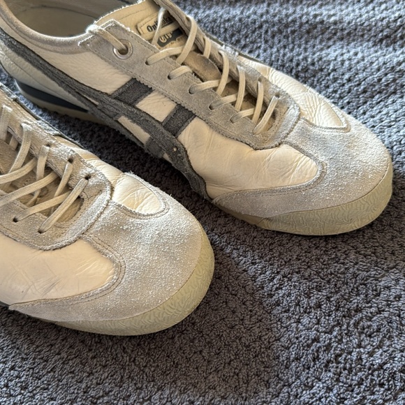 Onitsuka Tiger Mexico 66 White Gray Suede Leather Sneakers 6.5 Retro Low Top - Picture 4 of 14